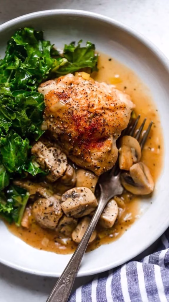 chicken thighs and mushrooms