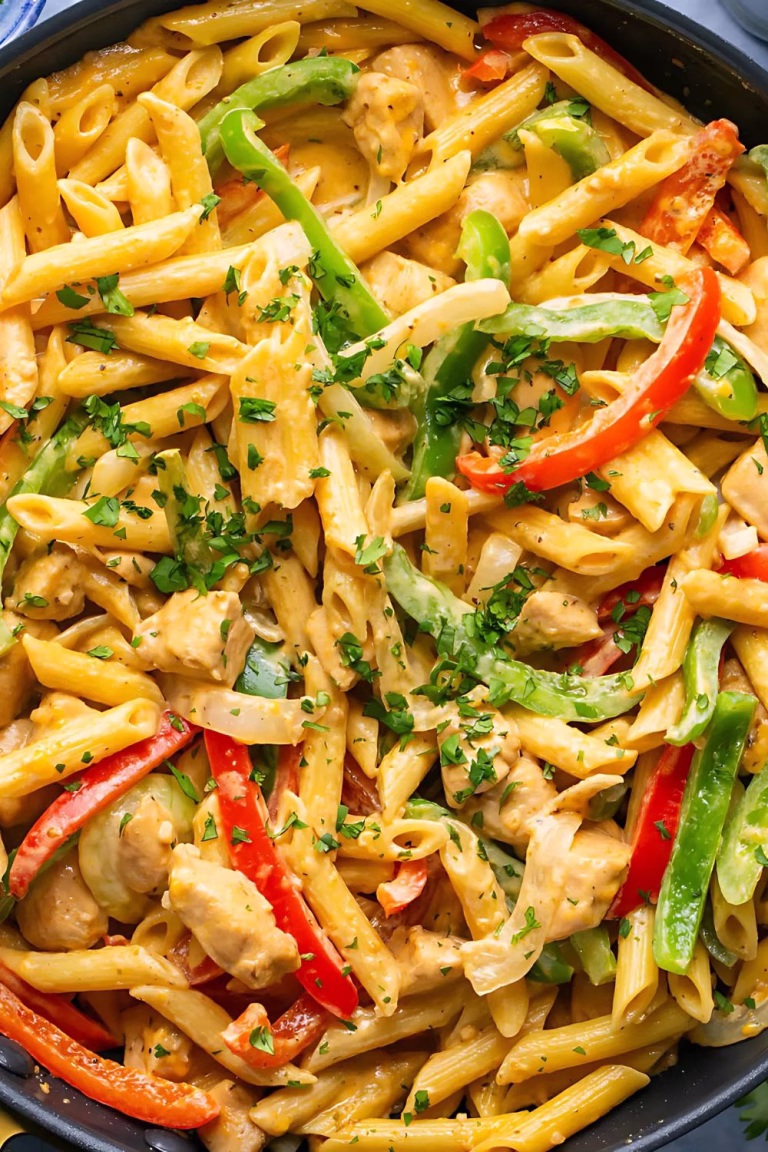 Creamy Chicken Fajita Pasta Recipe