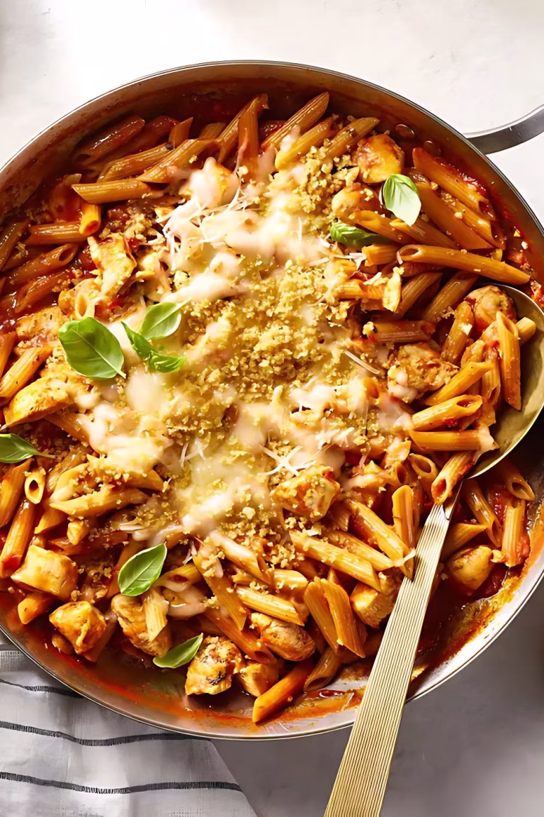 One Pot Parmesan Chicken Pasta Recipe