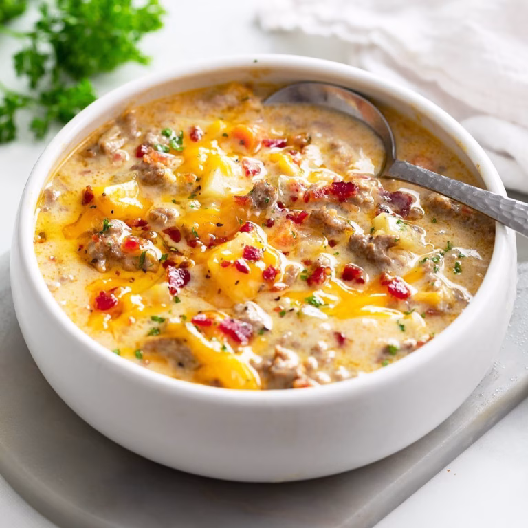 The Best Cheeseburger Soup Recipe