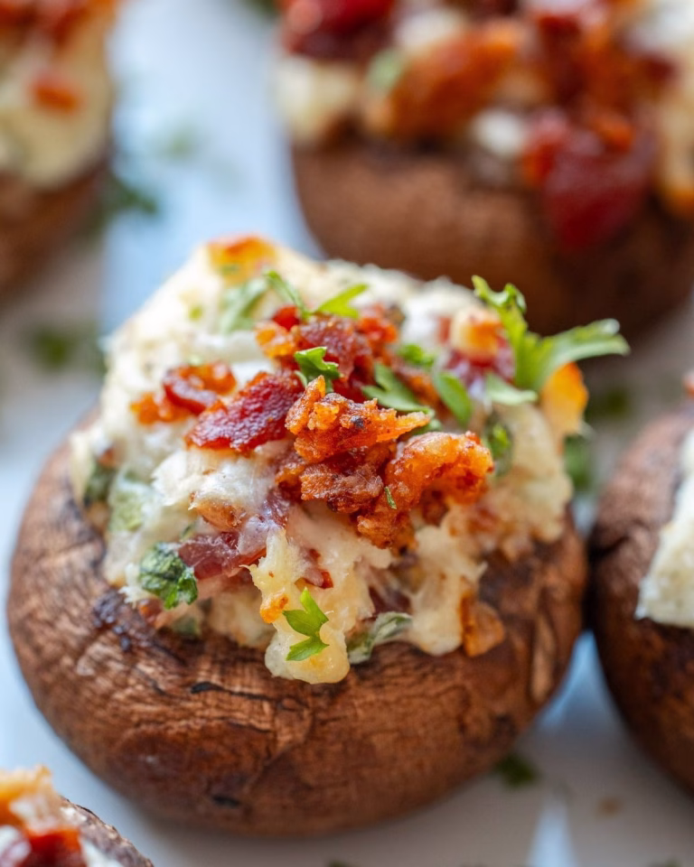 Easy Cream Cheese Stuffed Mushrooms Recipe